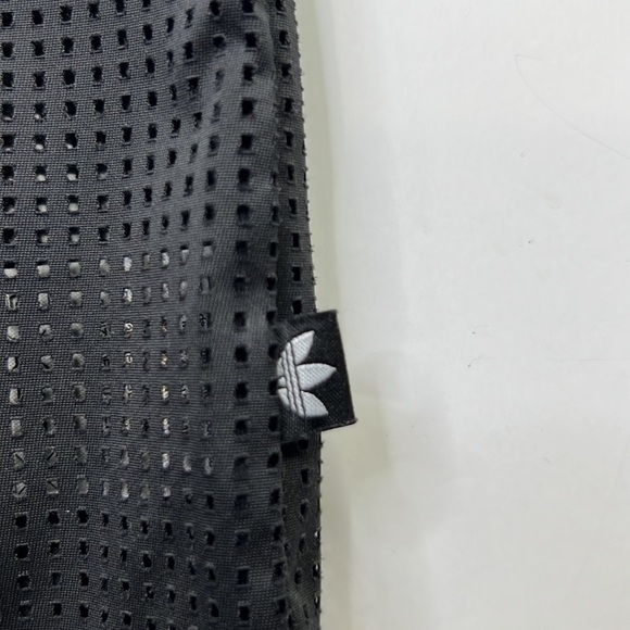 ADIDAS  BERLIN  LXXII 3 STRIPES LOGO MESH ZIP UP BLACK WHITE JACKET SZ M - Picture 6 of 9